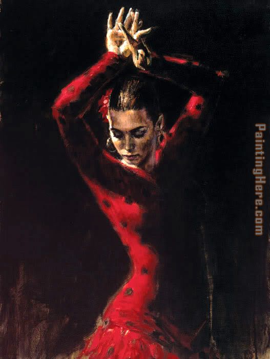 Lunaresnegros ii painting - Flamenco Dancer Lunaresnegros ii art painting